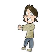 cartoon shocked man N110
