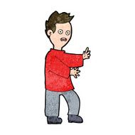 cartoon shocked man N111