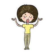 cartoon peaceful woman N9