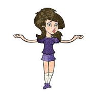cartoon confused pretty girl N8