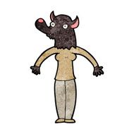 cartoon friendly werewolf woman N5