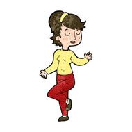 cartoon dancing woman N44