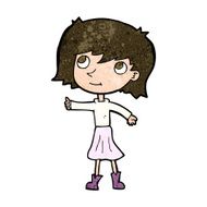 cartoon happy girl N86