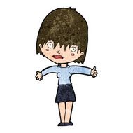 cartoon curious woman N53