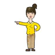 cartoon woman pointing N180