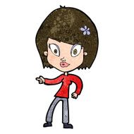 cartoon pretty woman pointing N33