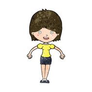 cartoon happy woman N224