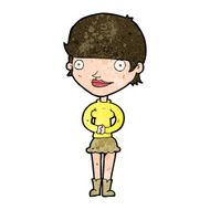 cartoon friendly woman N59