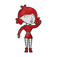 cartoon robot woman waving N15
