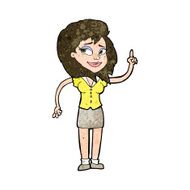 cartoon pretty woman with idea N59