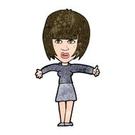 cartoon annoyed woman N163