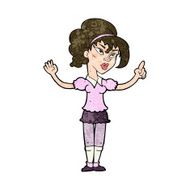 cartoon woman with idea N218