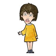 cartoon shocked woman N85