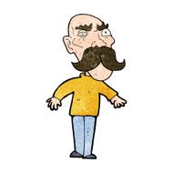cartoon angry old man N129