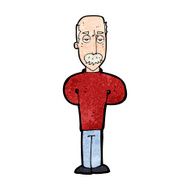 cartoon annoyed balding man N9