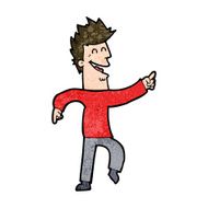 cartoon man pointing and laughing N32