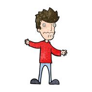cartoon nervous man N130