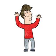 cartoon nervous man N131