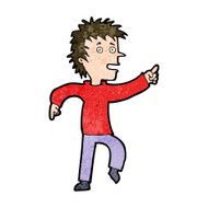 cartoon happy man pointing N51