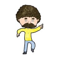 cartoon seventies style man disco dancing N9
