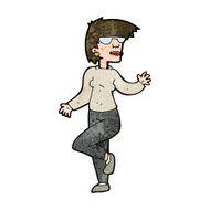 Cartoon Woman Waving N280