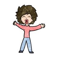 Cartoon Woman Shouting N11