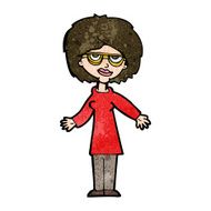 Cartoon Woman Wearing Glasses N19