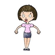 cartoon confused woman shrugging shoulders N8