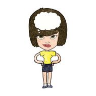 cartoon woman thinking N37
