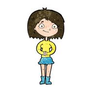 cartoon happy woman N226