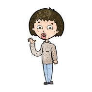 Cartoon Woman Waving N282
