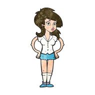cartoon pretty woman N239