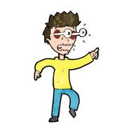 cartoon man with popping out eyes N25