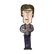 cartoon angry man N89