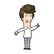 cartoon funny man with idea N8