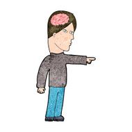 cartoon clever man pointing N9