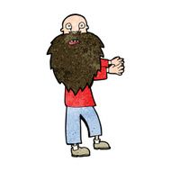 cartoon bearded old man N33