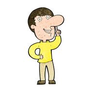 cartoon man with idea N136
