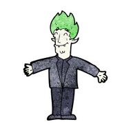 cartoon happy vampire N35