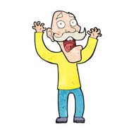 cartoon old man getting a fright N9