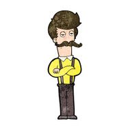 Cartoon Man With Mustache N89