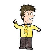 cartoon man with idea N137