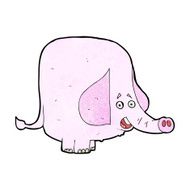 cartoon pink elephant N24