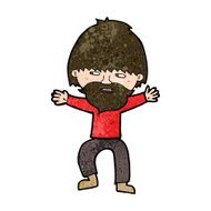 cartoon happy man with beard N37