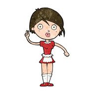 cartoon waitress making hand gesture N9