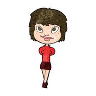 cartoon happy woman N227