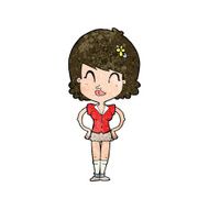 cartoon happy woman N228