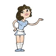 cartoon waitress serving N8
