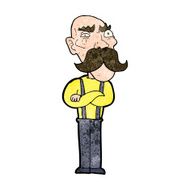 cartoon angry old man N131
