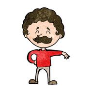 cartoon man making camp gesture N26